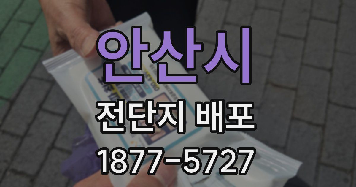 안산시 전단지 배포