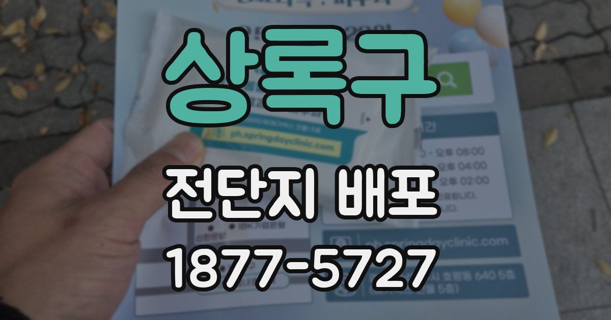 상록구 전단지 배포