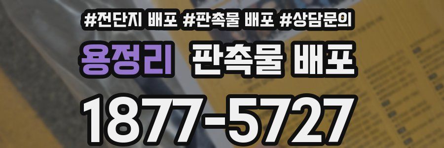 용정리 판촉물 배포