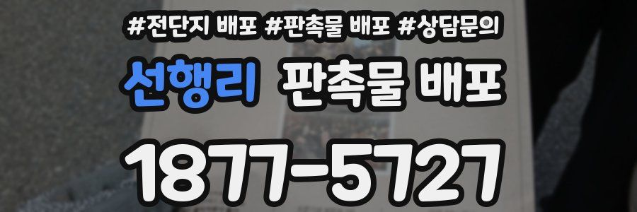 선행리 판촉물 배포