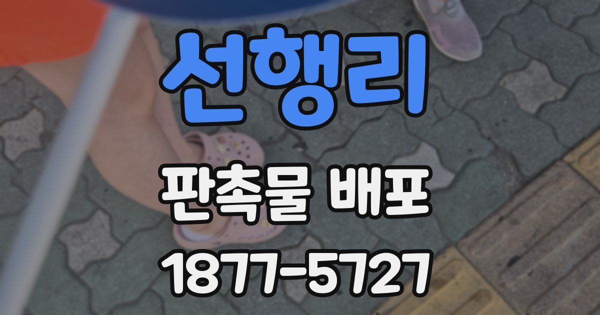 선행리 판촉물 배포