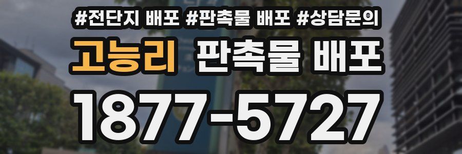 고능리 판촉물 배포