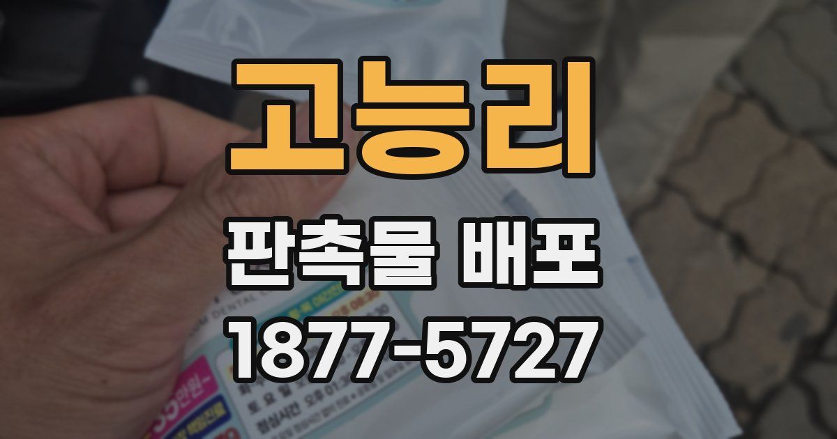 고능리 판촉물 배포