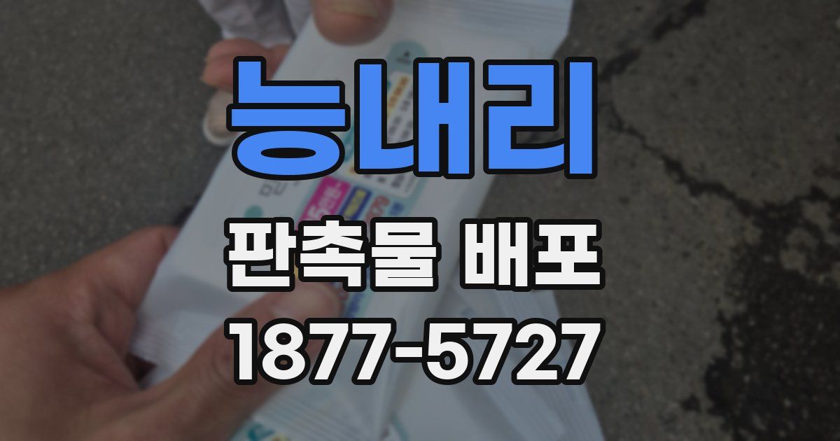 능내리 판촉물 배포
