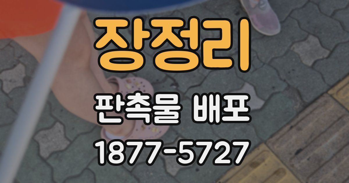 장정리 판촉물 배포