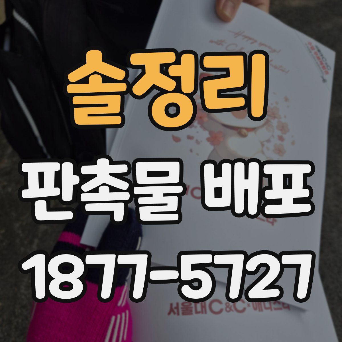 솔정리 판촉물 배포