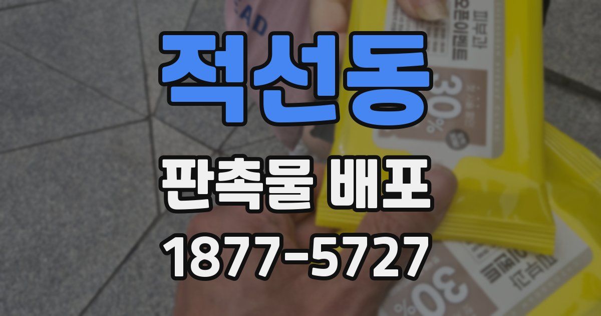 적선동 판촉물 배포