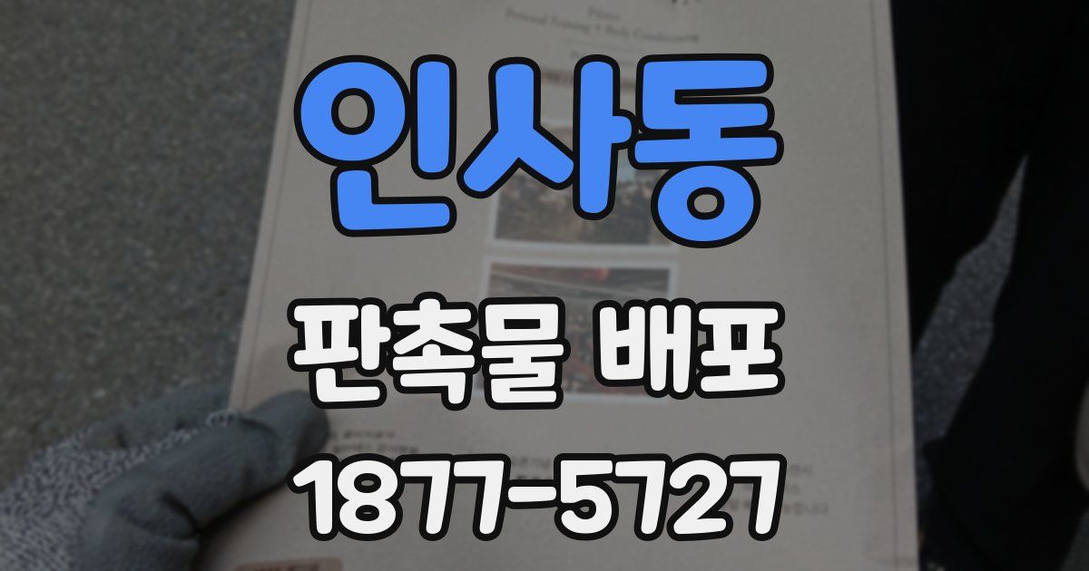 인사동 판촉물 배포