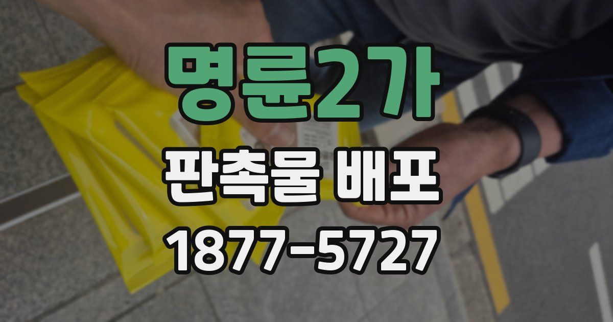 명륜2가 판촉물 배포