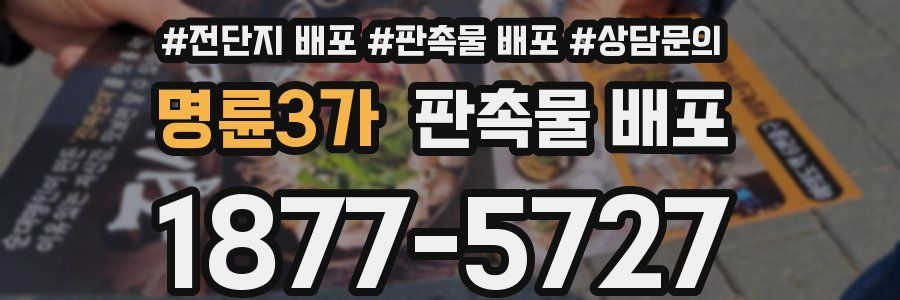 명륜3가 판촉물 배포