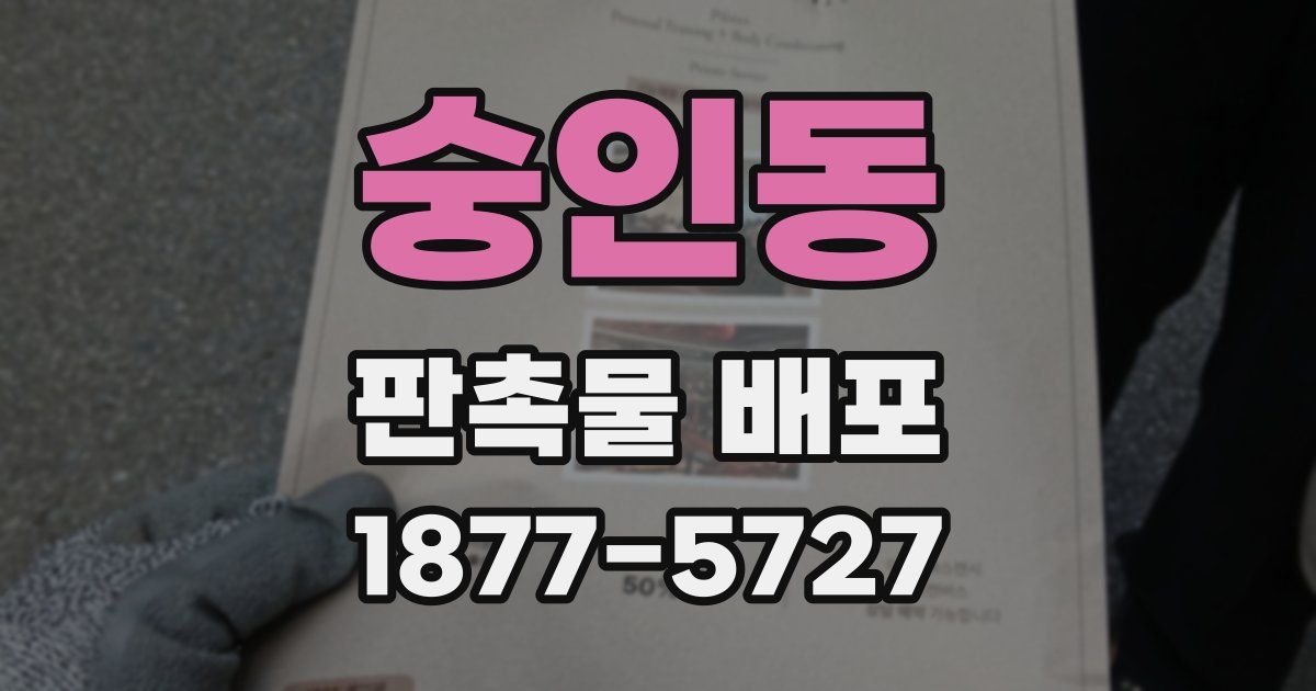 숭인동 판촉물 배포