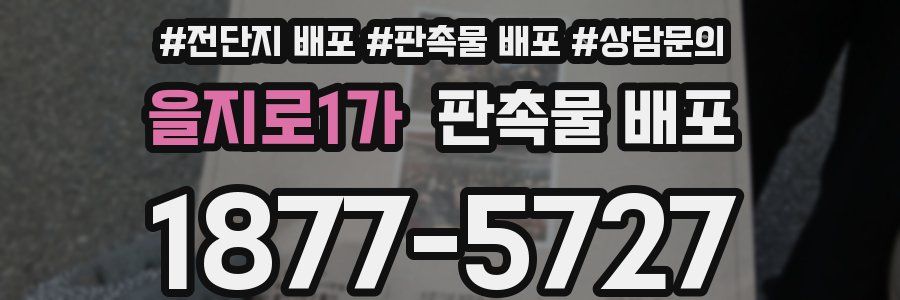 을지로1가 판촉물 배포