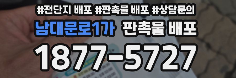 남대문로1가 판촉물 배포
