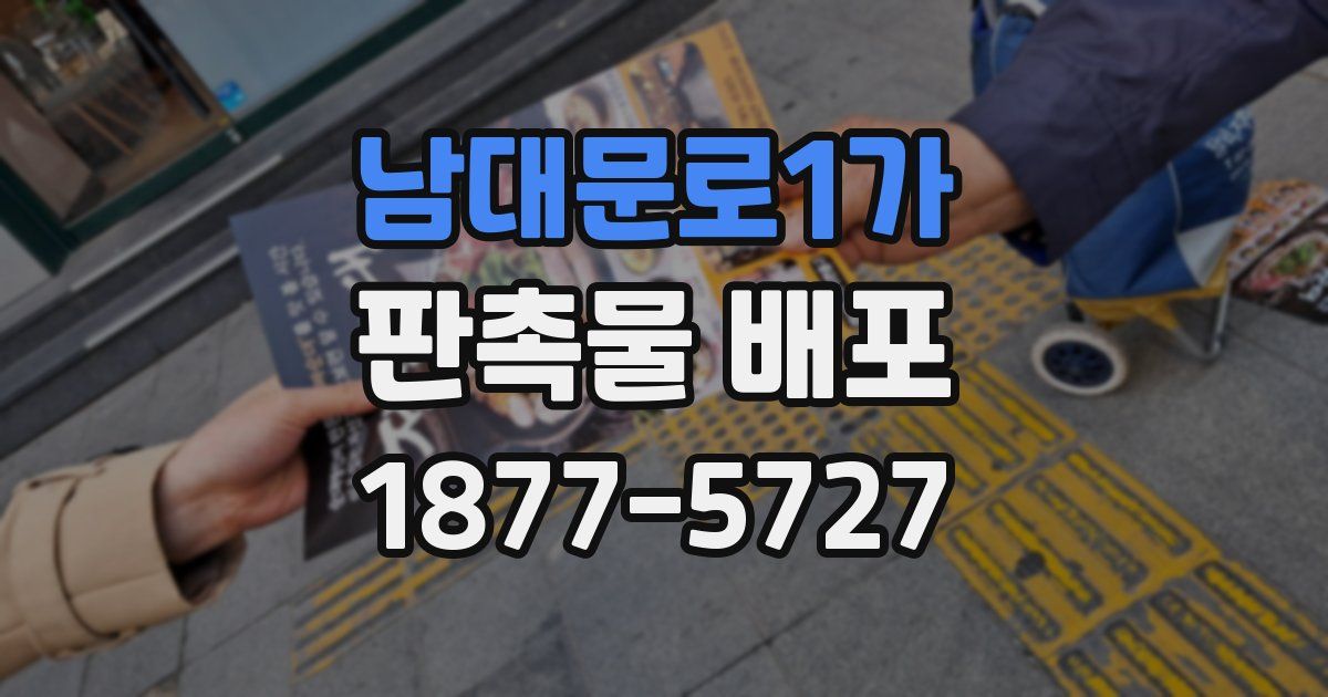 남대문로1가 판촉물 배포