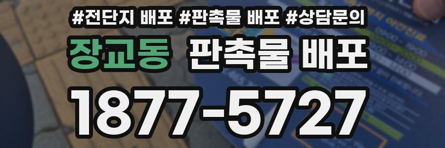 장교동 판촉물 배포