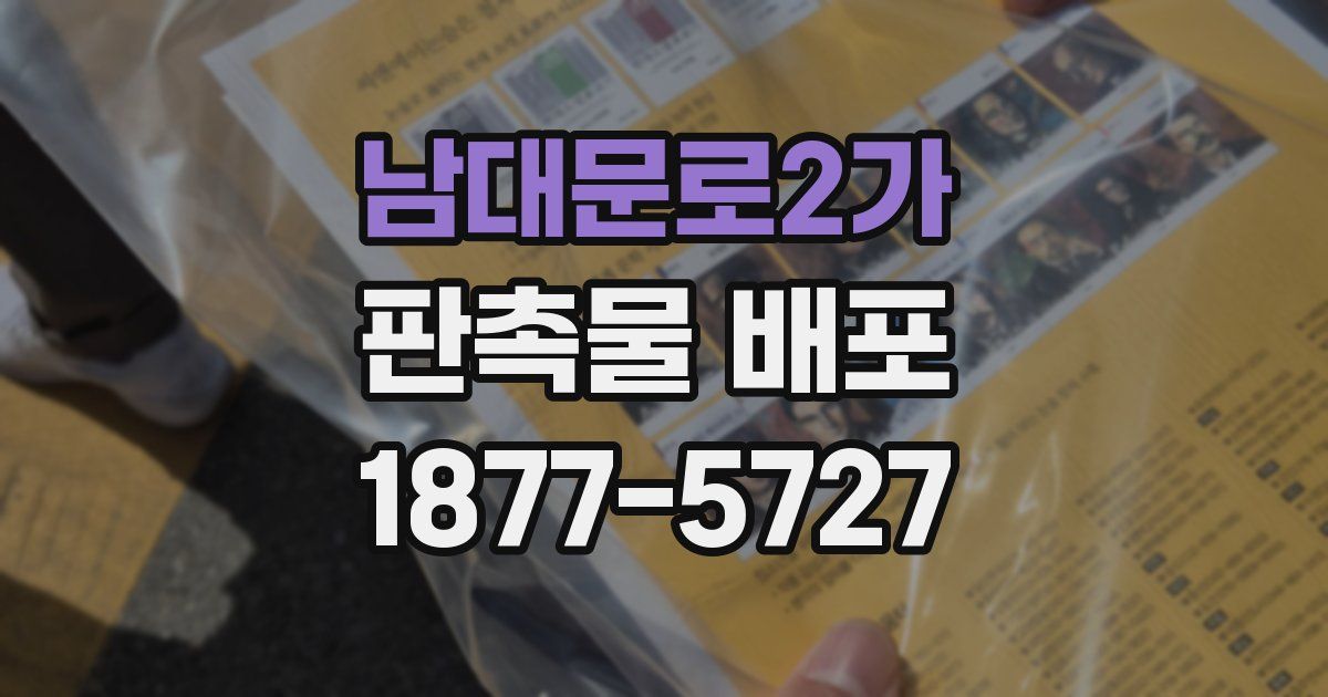 남대문로2가 판촉물 배포