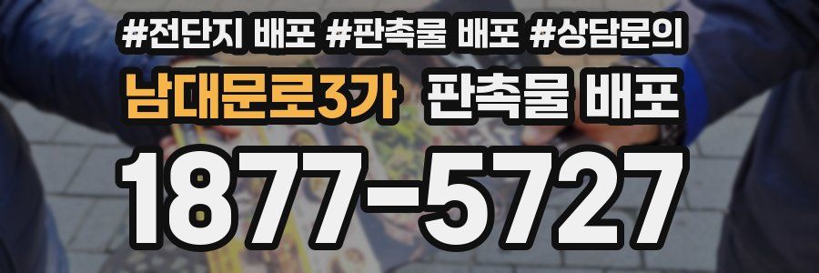 남대문로3가 판촉물 배포