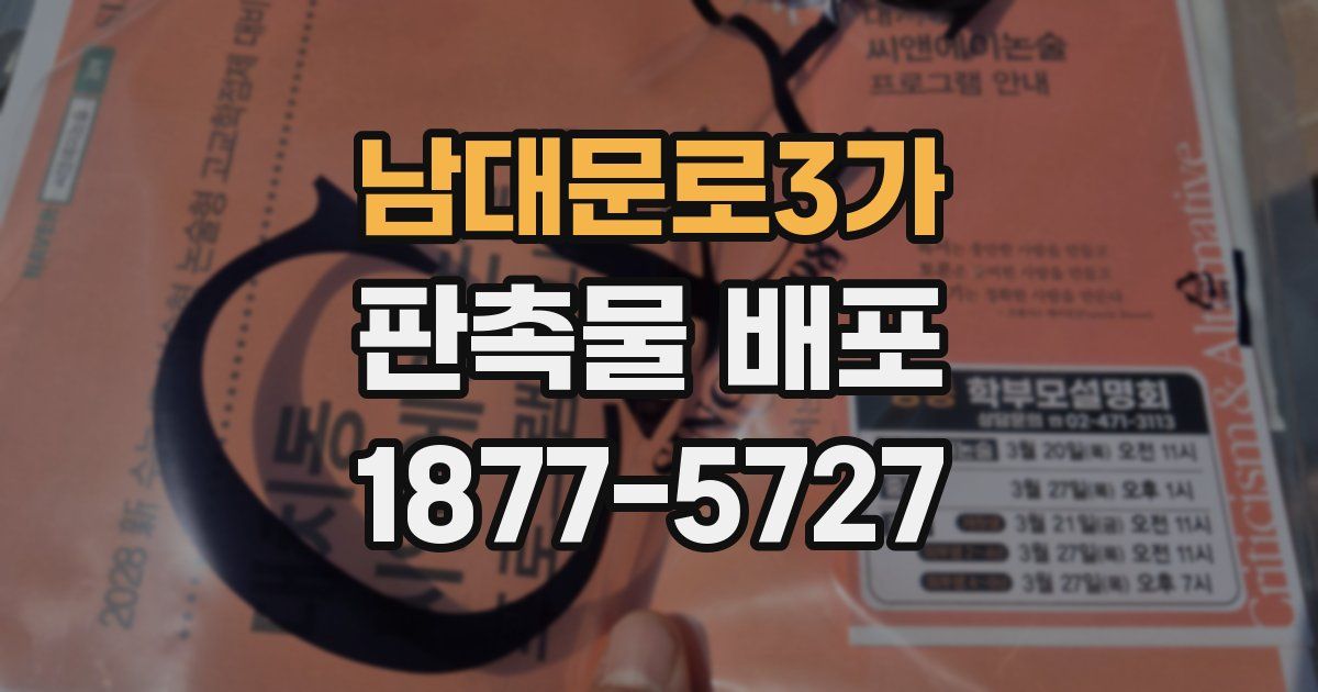 남대문로3가 판촉물 배포