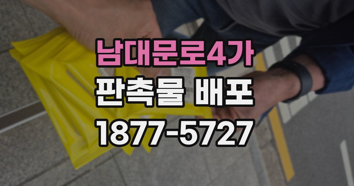 남대문로4가 판촉물 배포