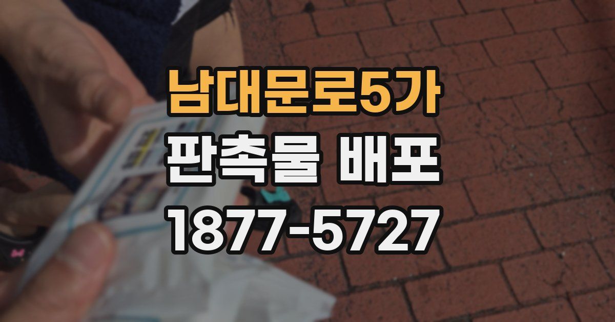남대문로5가 판촉물 배포