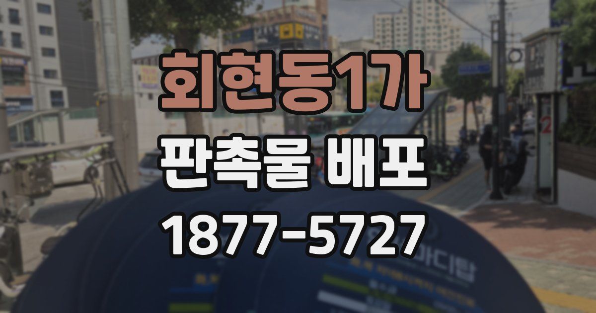 회현동1가 판촉물 배포