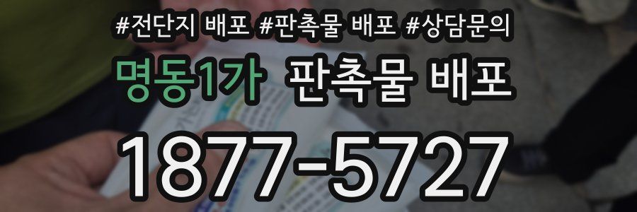명동1가 판촉물 배포