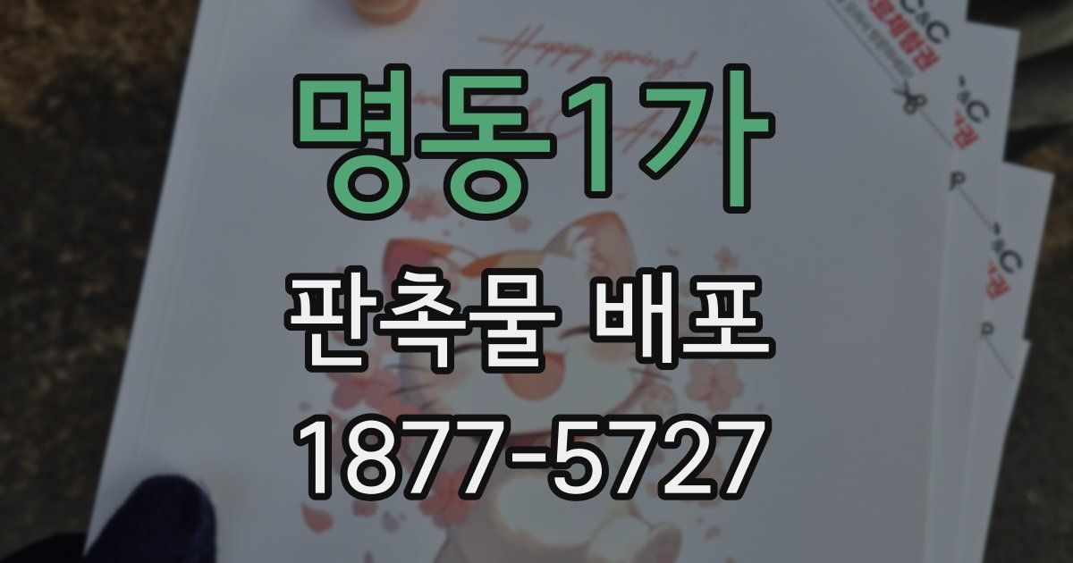 명동1가 판촉물 배포