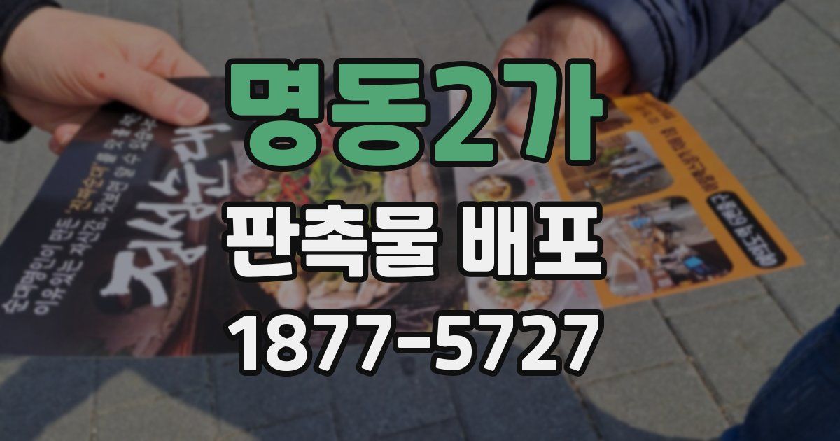 명동2가 판촉물 배포