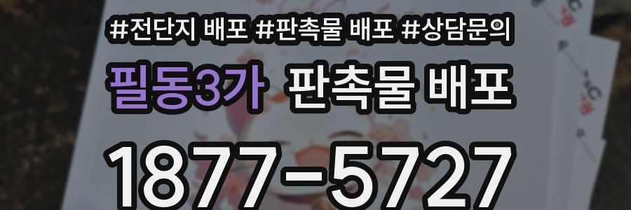 필동3가 판촉물 배포