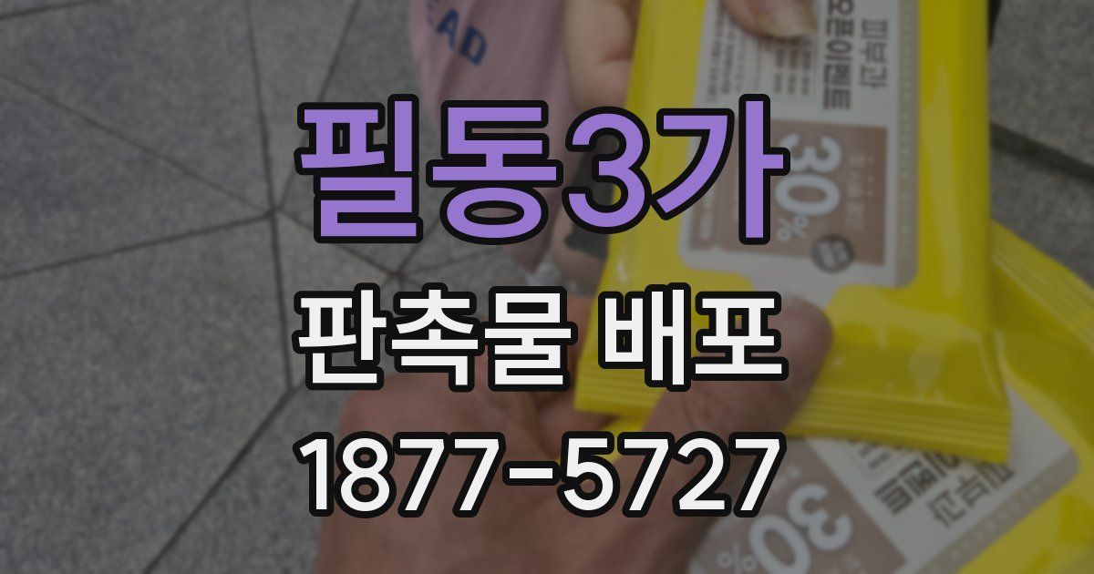 필동3가 판촉물 배포