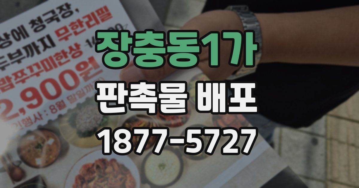 장충동1가 판촉물 배포