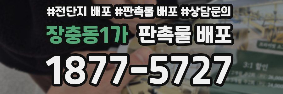 장충동1가 판촉물 배포