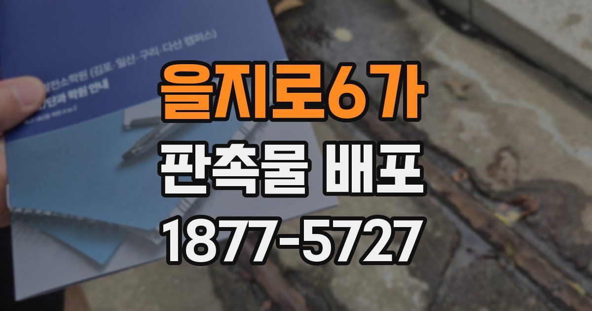 을지로6가 판촉물 배포