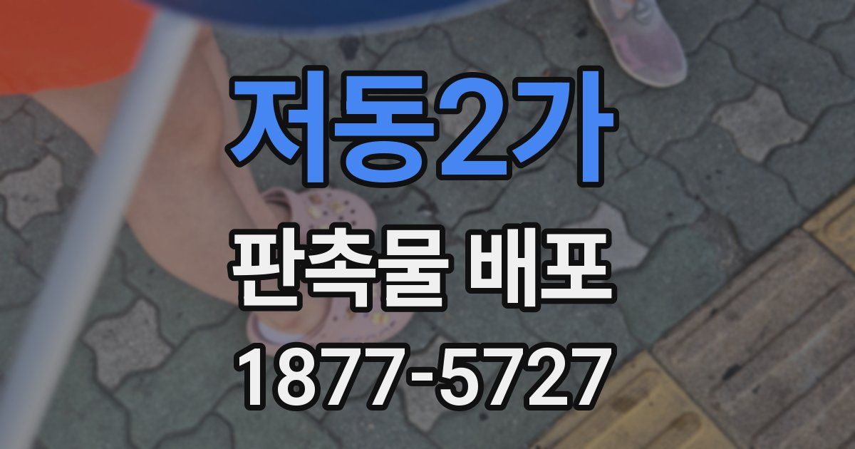 저동2가 판촉물 배포