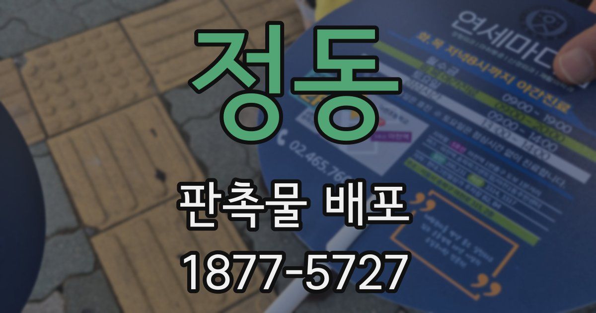 정동 판촉물 배포