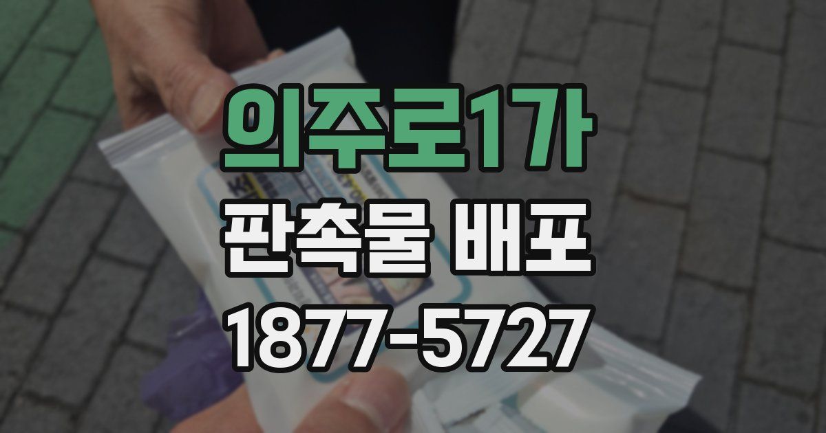 의주로1가 판촉물 배포