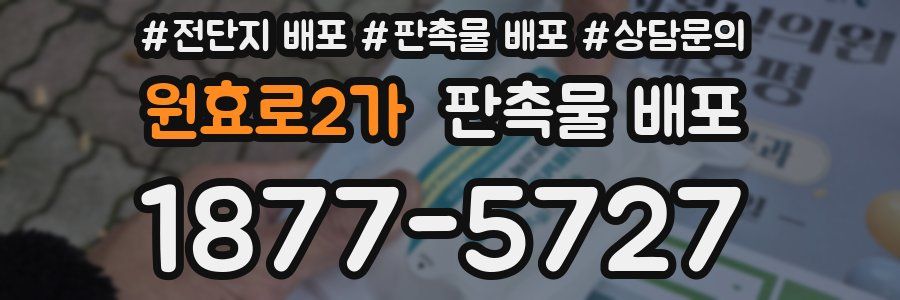 원효로2가 판촉물 배포