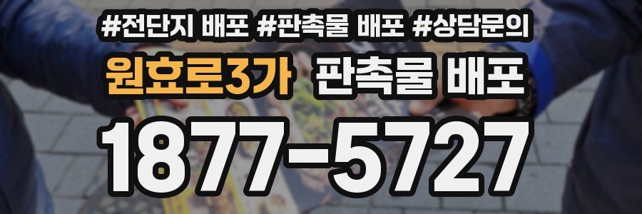 원효로3가 판촉물 배포