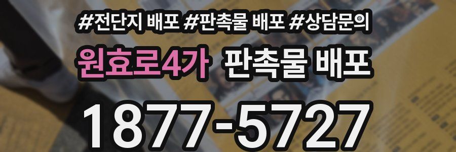 원효로4가 판촉물 배포