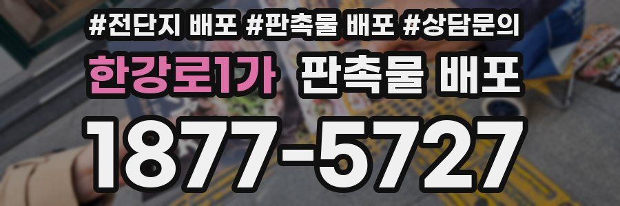 한강로1가 판촉물 배포