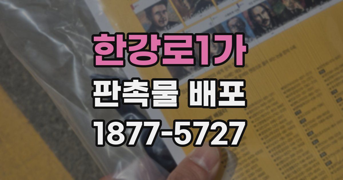 한강로1가 판촉물 배포