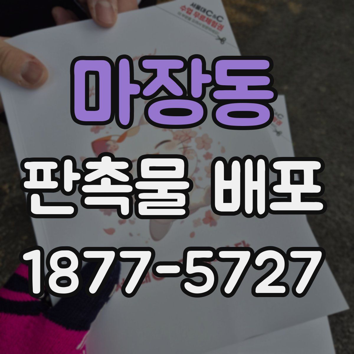 마장동 판촉물 배포