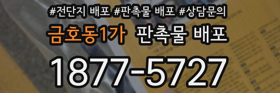 금호동1가 판촉물 배포