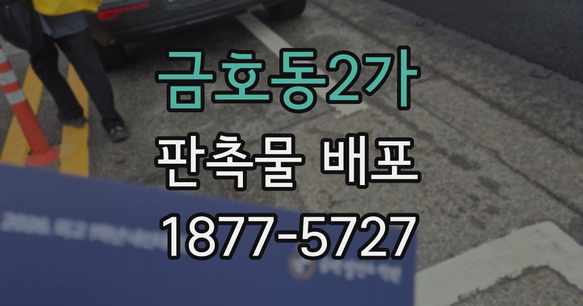 금호동2가 판촉물 배포