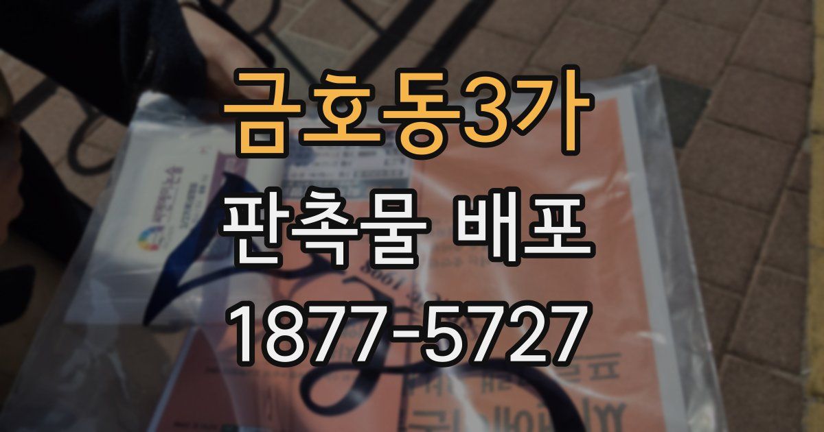 금호동3가 판촉물 배포