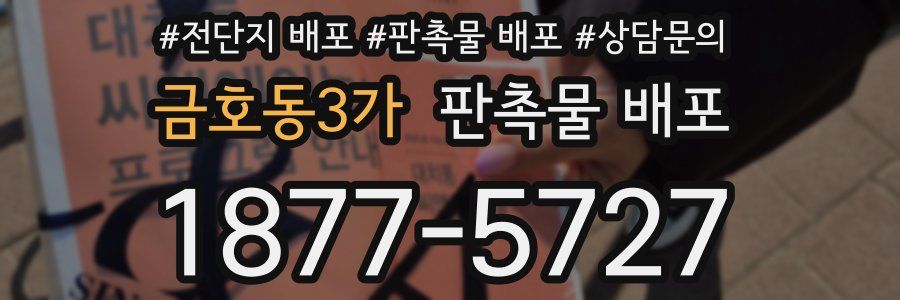 금호동3가 판촉물 배포