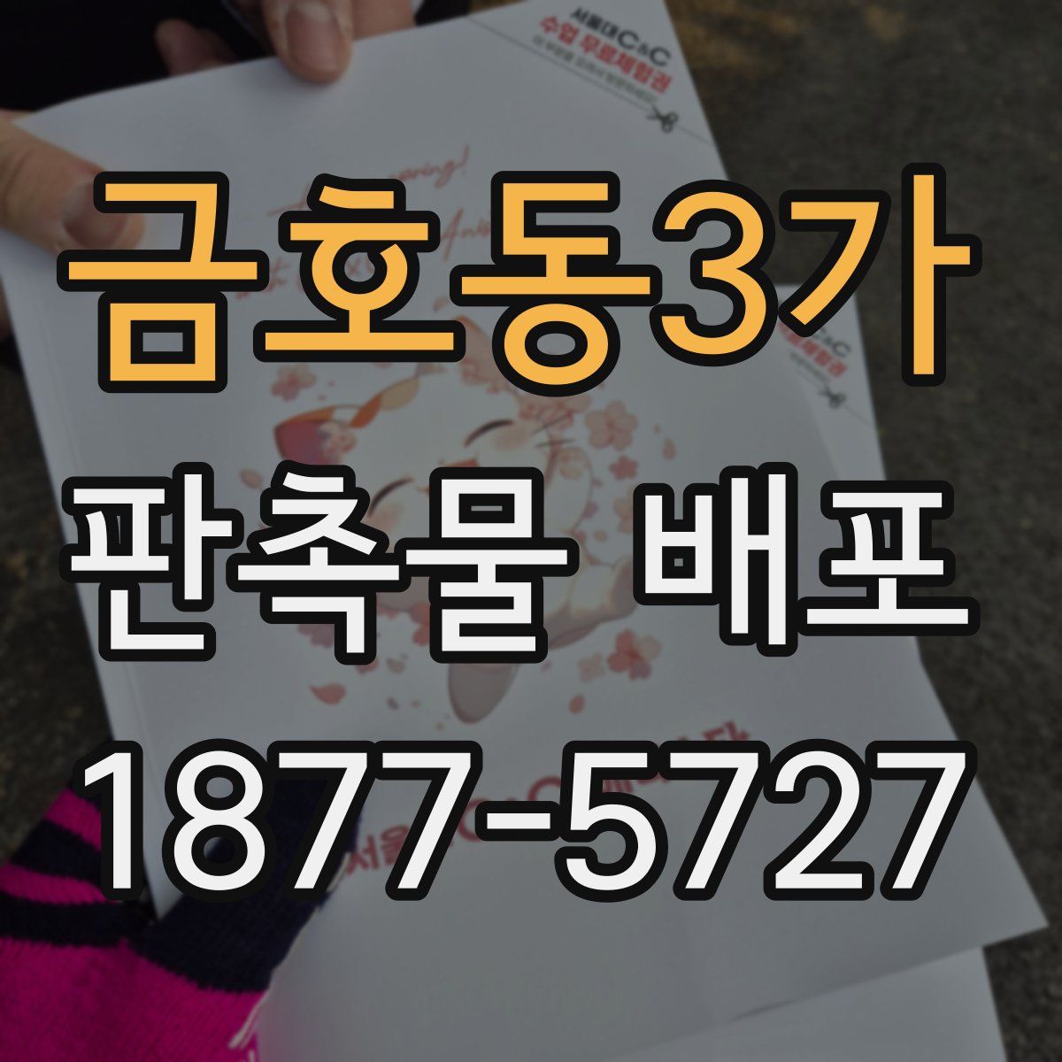금호동3가 판촉물 배포