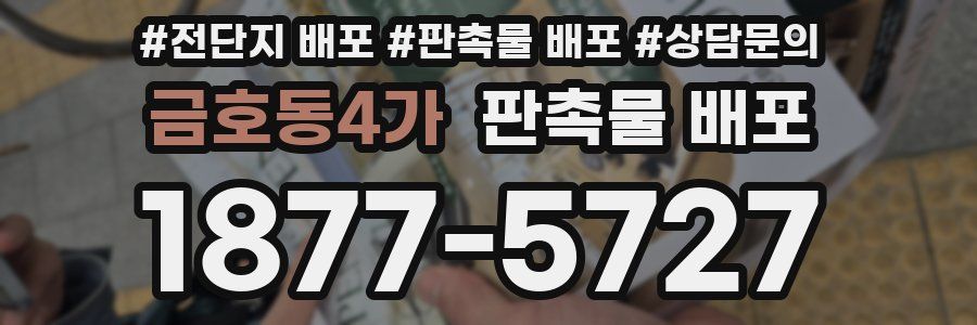 금호동4가 판촉물 배포