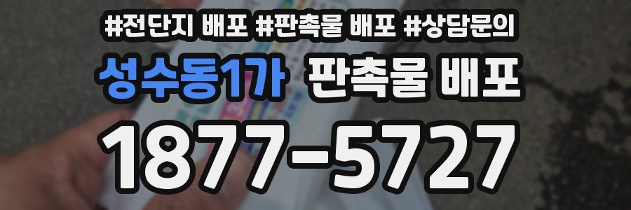 성수동1가 판촉물 배포