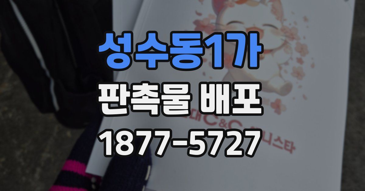 성수동1가 판촉물 배포